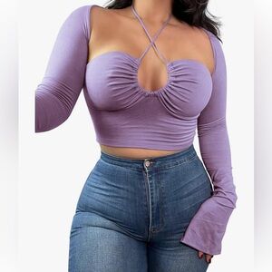 Chic Lavender Women's Crop Top